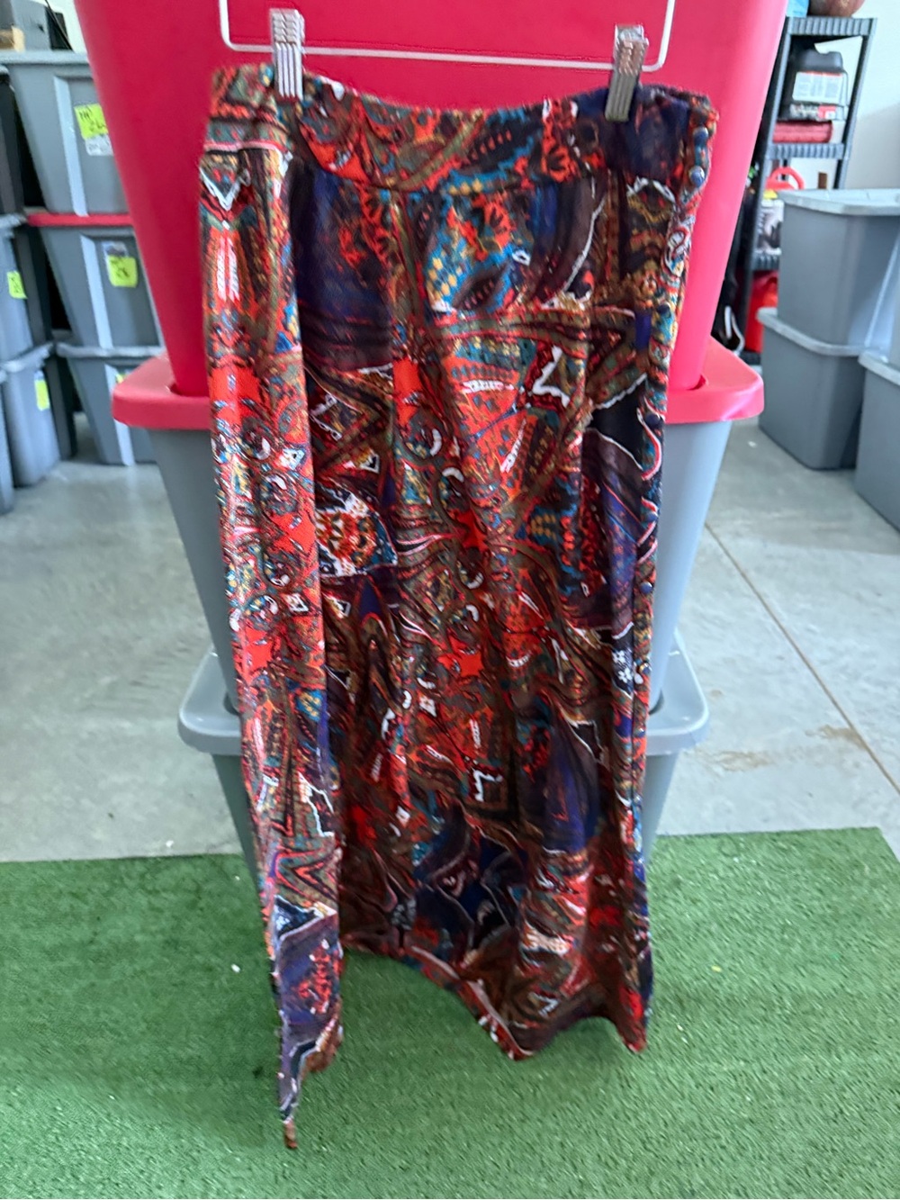 Red Paisley Maxi Skirt 96